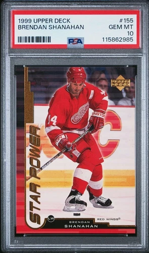 1999 UPPER DECK BRENDAN SHANAHAN HOF #155 DETROIT RED WINGS PSA 10