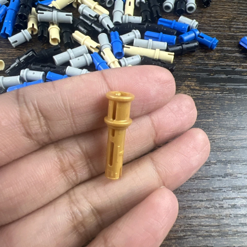 1.5 Oz Of Genuine LEGO Technic Pins - Multicolor -Black/Blue/Gray/Teal OEM - Image 4 of 4