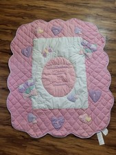 Baby Quilt For A Girl, Crib, Blanket,A Mothers Love Is Forever,Pink,Purple,White
