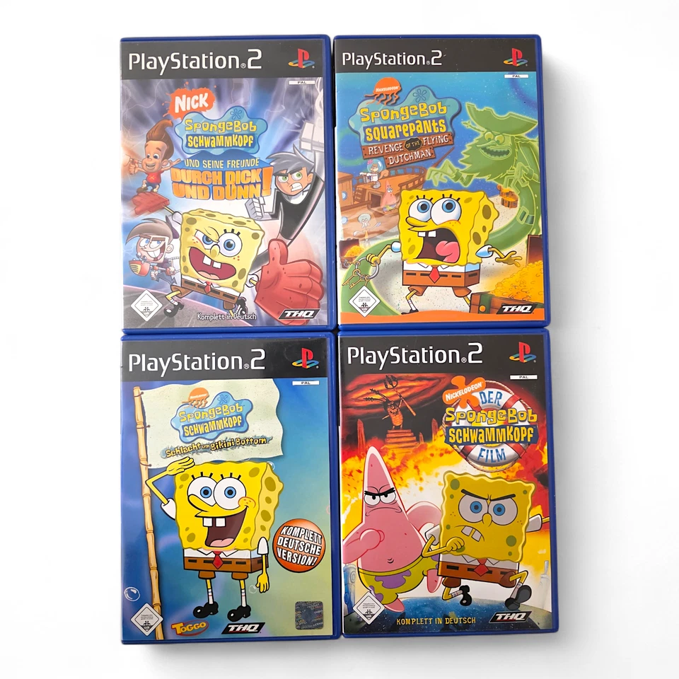 PS2 SpongeBob Bundle • 4 Spiele Set • Film, Bikini Bottom, Dutchman, Dick & Dünn - Bild 2 von 4