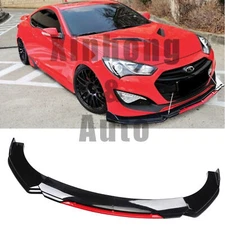 For Hyundai Genesis 2DR Front Bumper Lip Splitter Spoiler Body Kit Black+Red