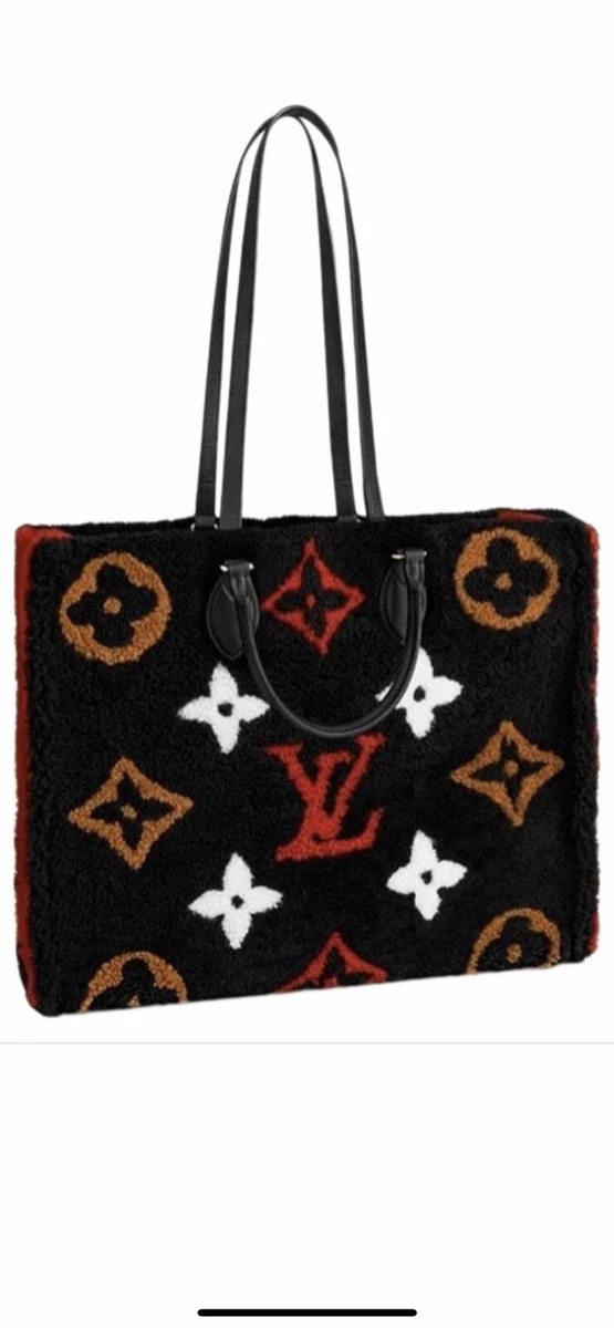 New in Box Louis Vuitton Black Logo On the Go GM Tote Bag at