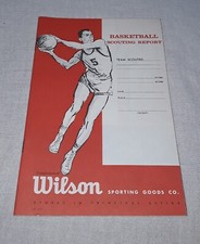VINTAGE WILSON SPORTING GOODS CO BASKETBALL SCOUTING REPORT BOOKLET