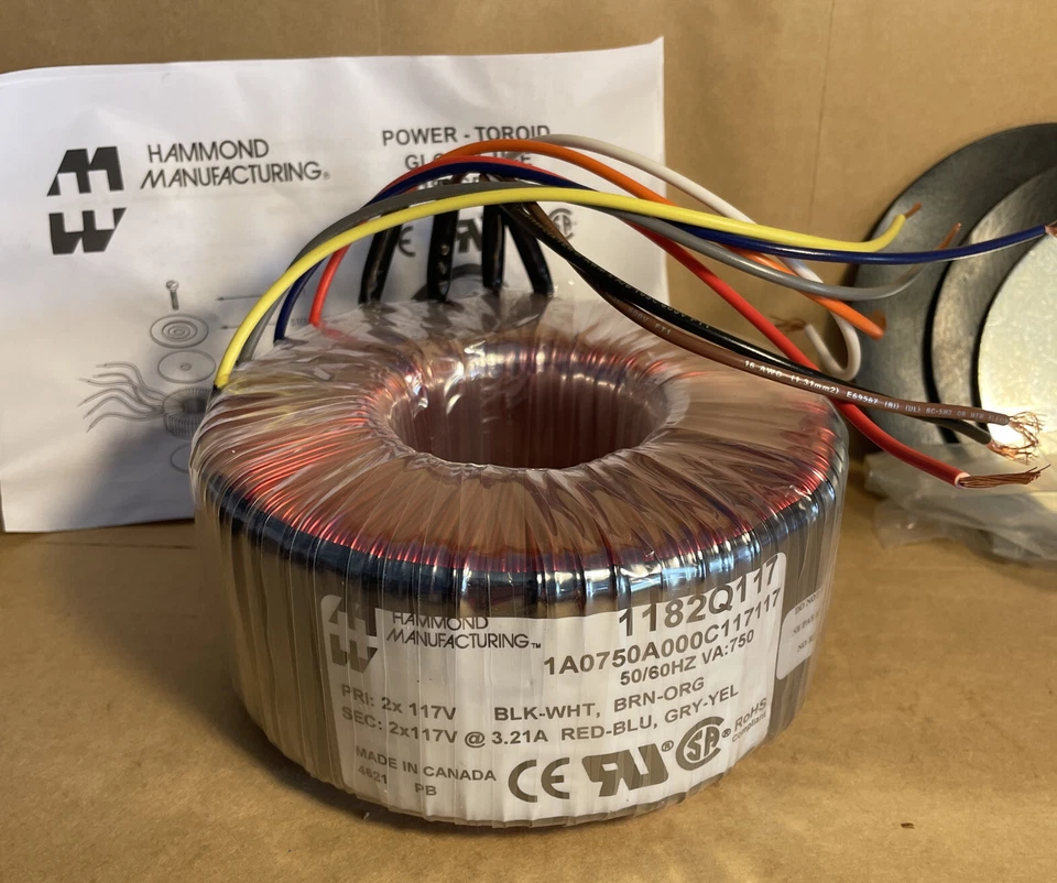 Hammond Mfg TRANSFORMER TOROIDAL POWER 1182Q117   (F-5-02) - Image 2 of 4