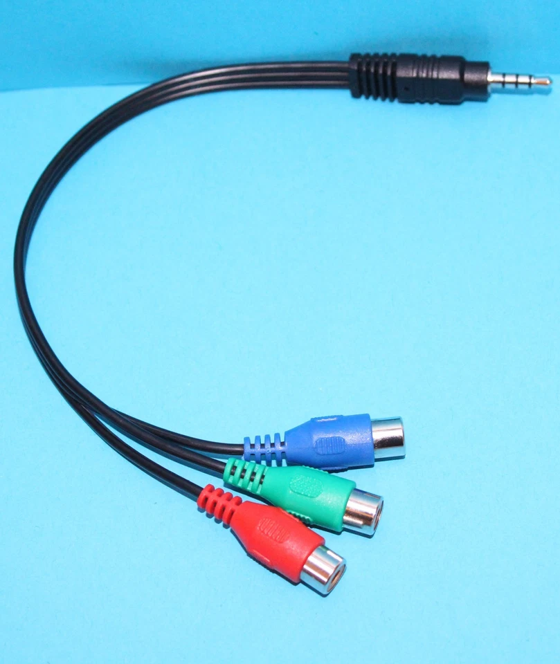 Adapter 3.5mm to 3 RCA Female Component Video Cable Connector 4 Samsung LED TV  - Image 3 of 3