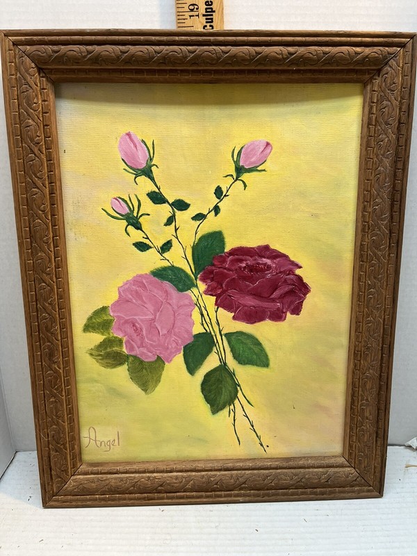 Original Oil Painting by Md. Artist Sue M. Angel “Roses for Remembrance”