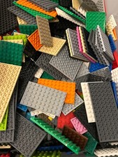 50pcs Of Lego Building Thin Flat Plates Sizes From 4x4 To 8x8 Various Colours