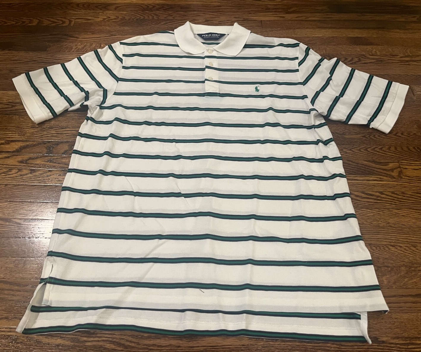 Polo Ralph Lauren golf camicia uomo L a righe casual cotone logo pony