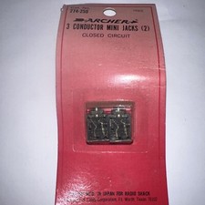 Archer 3 ConductorMini  jacks closed circuit type Cat. No. 274-250 New Qty Of 2