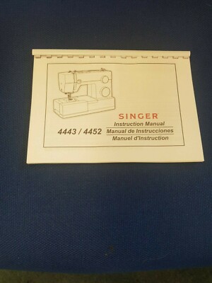 Singer 4443/4452 Nähmaschine Bedienungsanleitung gedruckt in A4 oder A5 
