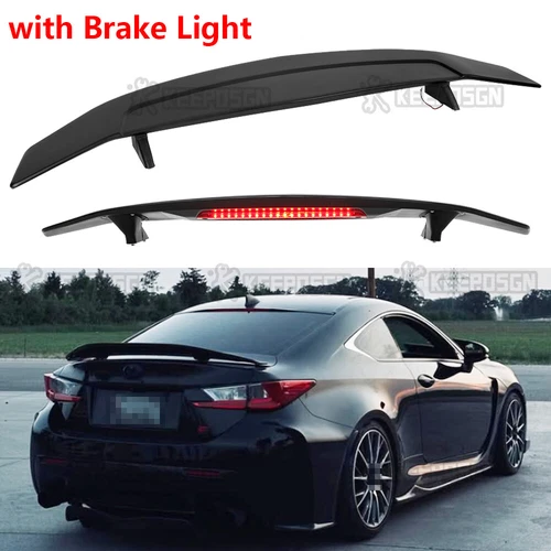 54" Rear Trunk Spoiler Wing Lip w/Brake Light For Lexus RC200T RC300 RC350