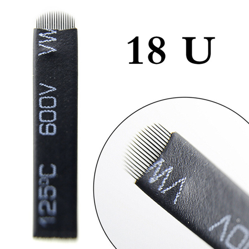 microblading nano blades 18U shape pins eyebrow tattoo needles for ...