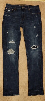 American Eagle Men's Size 34 X 34 Slim Fit Next Level Stretch Dark Wash...