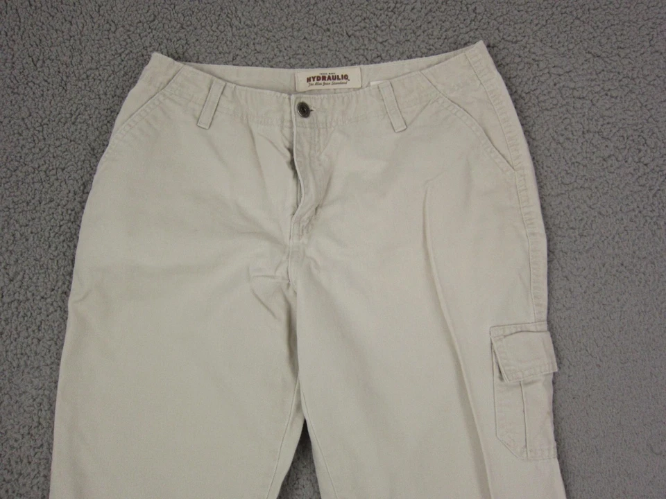 Pantalones hidráulicos vintage para mujer 5/6 beige pantalones cargo bolsillo utilitario pierna ancha Foto 2 de 4