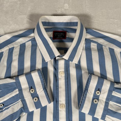 UNTUCKit Shirt Men Size M Striped Slim Fit Long Sleeve 100% Cotton Vigneron