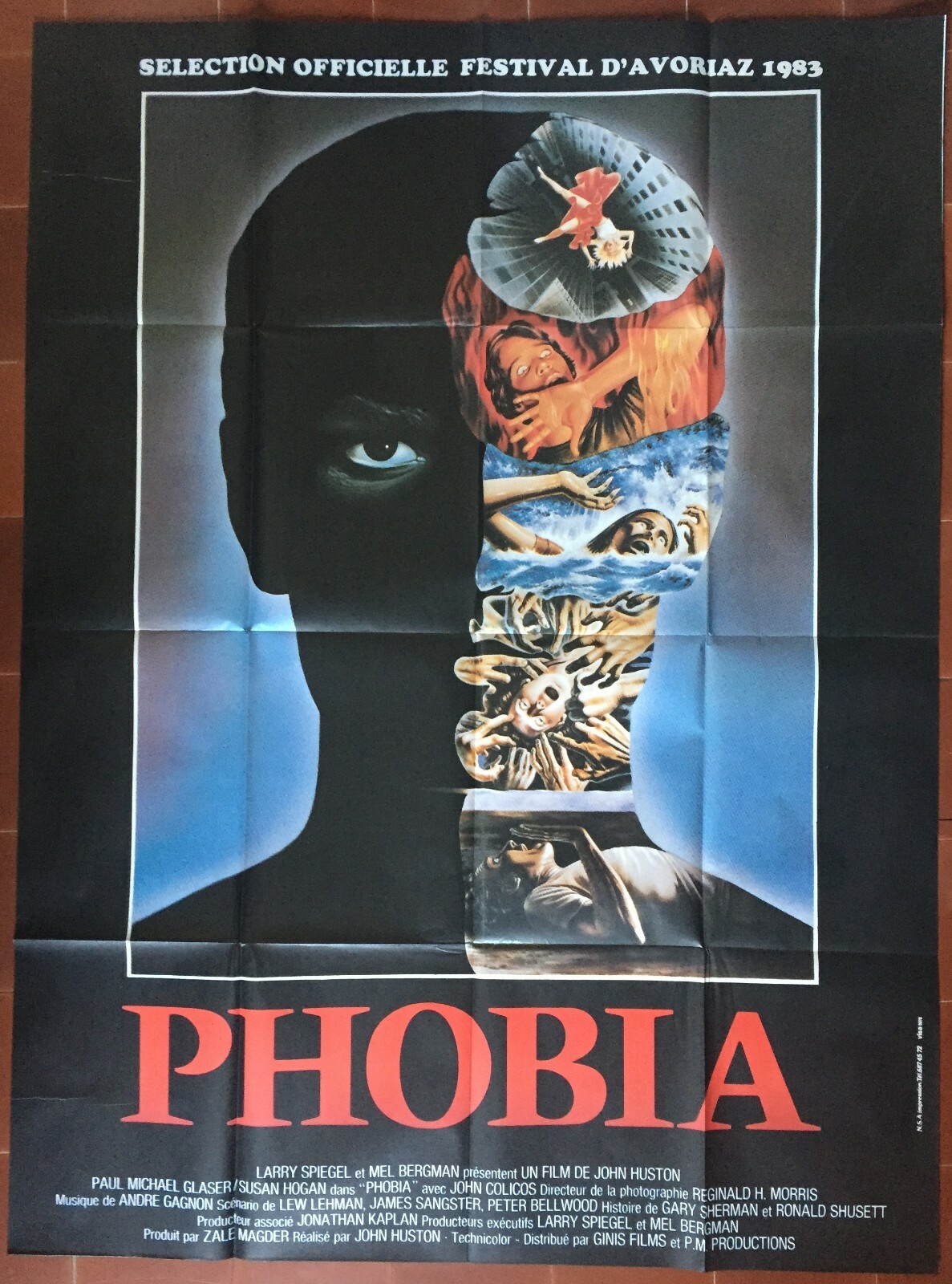 Locandina originale film Fobia (1980) - Regia di John Huston