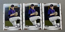 3 Lot 2020 Bowman Chrome Prospects Baseball MLB BCP137 Ryan Rolison Base Rockies