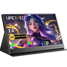 14" Portable Monitor 4K UHD Screen 3840 2160 USB C IPS LCD Display Ultra Slim