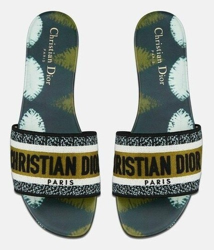 dior sandals green