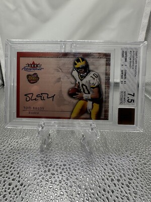 2000 Fleer Tradition Autographics Autograph Tom Brady Rookie