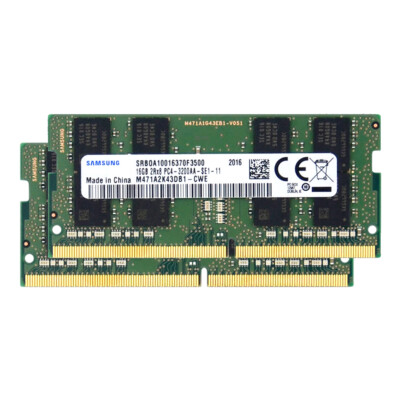 32GB(16GB×2) DDR4-3200メモリー Samsung Samsung Kit 32GB (2x 16GB) 3200MHz DDR4 Non-ECC SODIMM PC4-25600