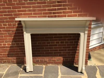 Antique Fireplace Mantle Surround Clean Lines Beautiful Solid