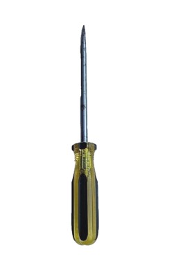 Vintage Tools Great Neck Usa G66 Slotted Flat Tip Screwdriver W/Yellow Handle