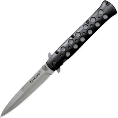 Cold Steel Ti-Lite Linerlock Black Aluminum Folding S35VN Pocket Knife 26B4