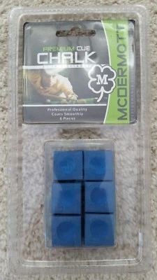 MCDERMOTT CUES McDermott Premium Pool Cue Chalk 6 Pack High Quality, Billiards Pool Stick Chalk