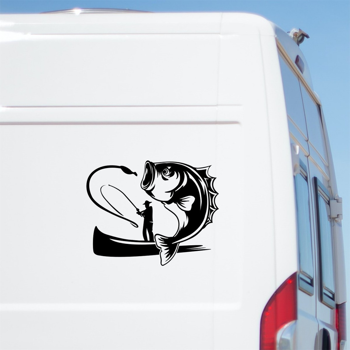 Catfish Fish Fishing Fisherman Cartoon Car Bumper Vinyl Sticker - Foto 2