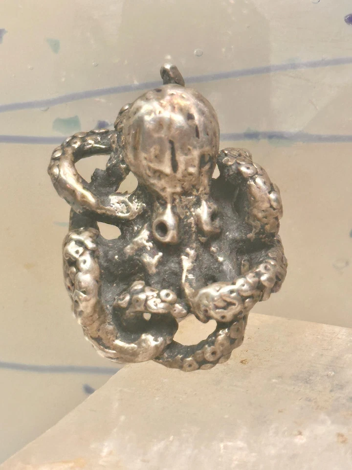 Anillo pulpo vintage banda talla 6 plata esterlina mujer hombre Foto 2 de 4