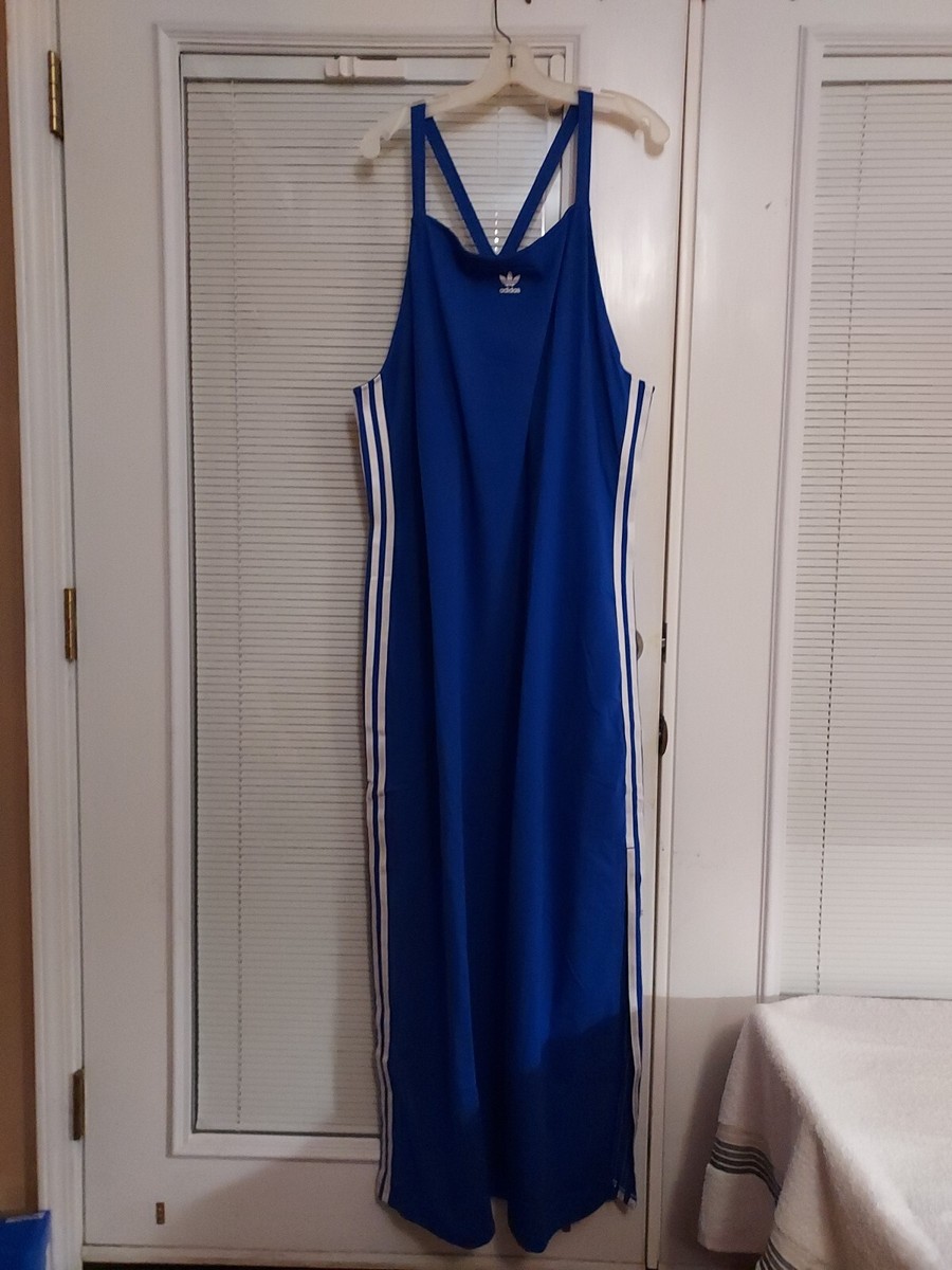 NWT ADIDAS SIZE 4X BLUE MAXI DRESS