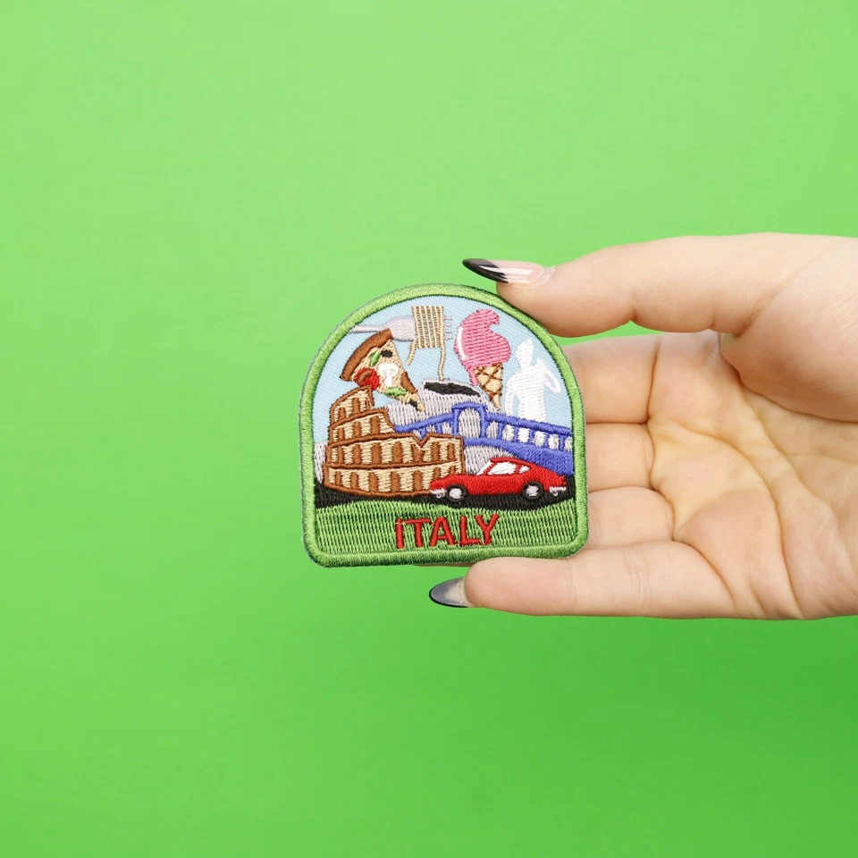 Italy World Showcase Travel Patch Souvenir Food Vacation Embroidered Iron On - Image 2 of 2