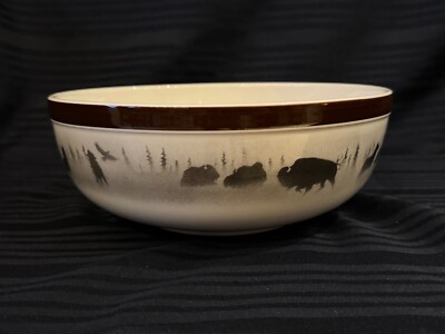 Big Sky ''Yellowstone''  Lodge Stoneware Collection Norby  Design Serving Bowl