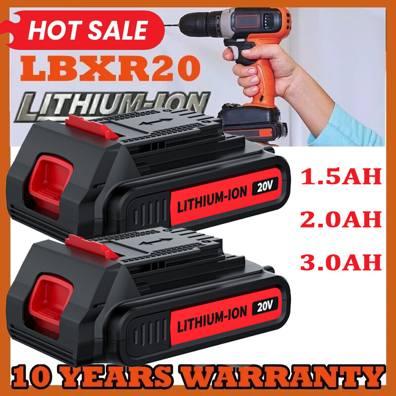 20V Black Decker LBXR20 MAX Lithium Battery Replacement 1.5AH 3.0AH