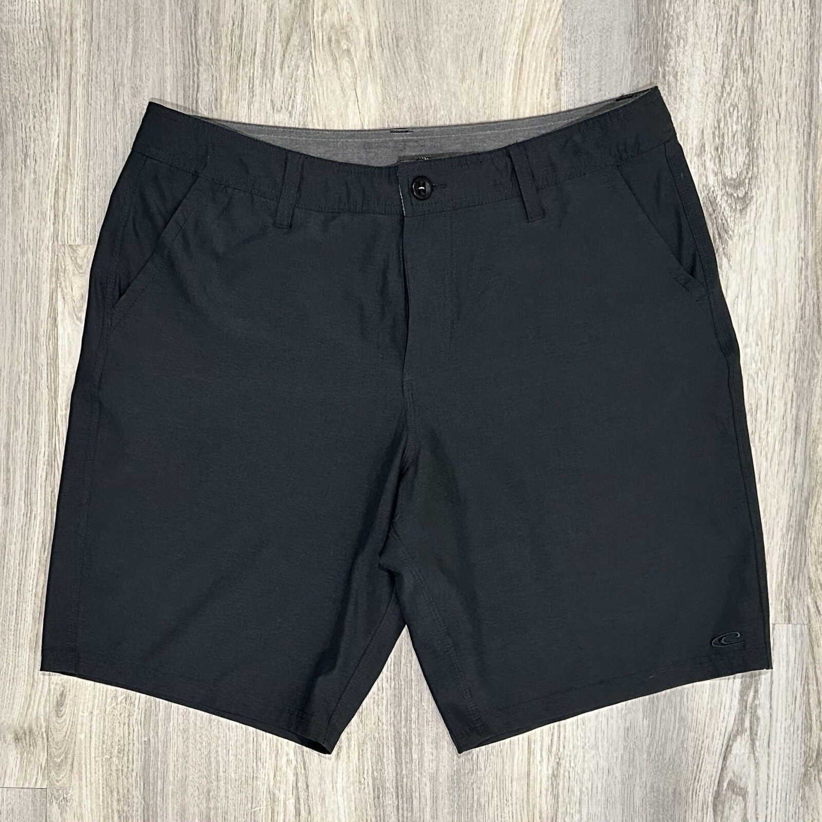 O’Neill Men’s Hybrid Shorts Charcoal Drawstring Lightweight 10” Inseam