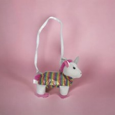 Kids Rainbow Unicorn Purse Crossbody Pink Stuffed Silver Horn Toy Gift Holiday