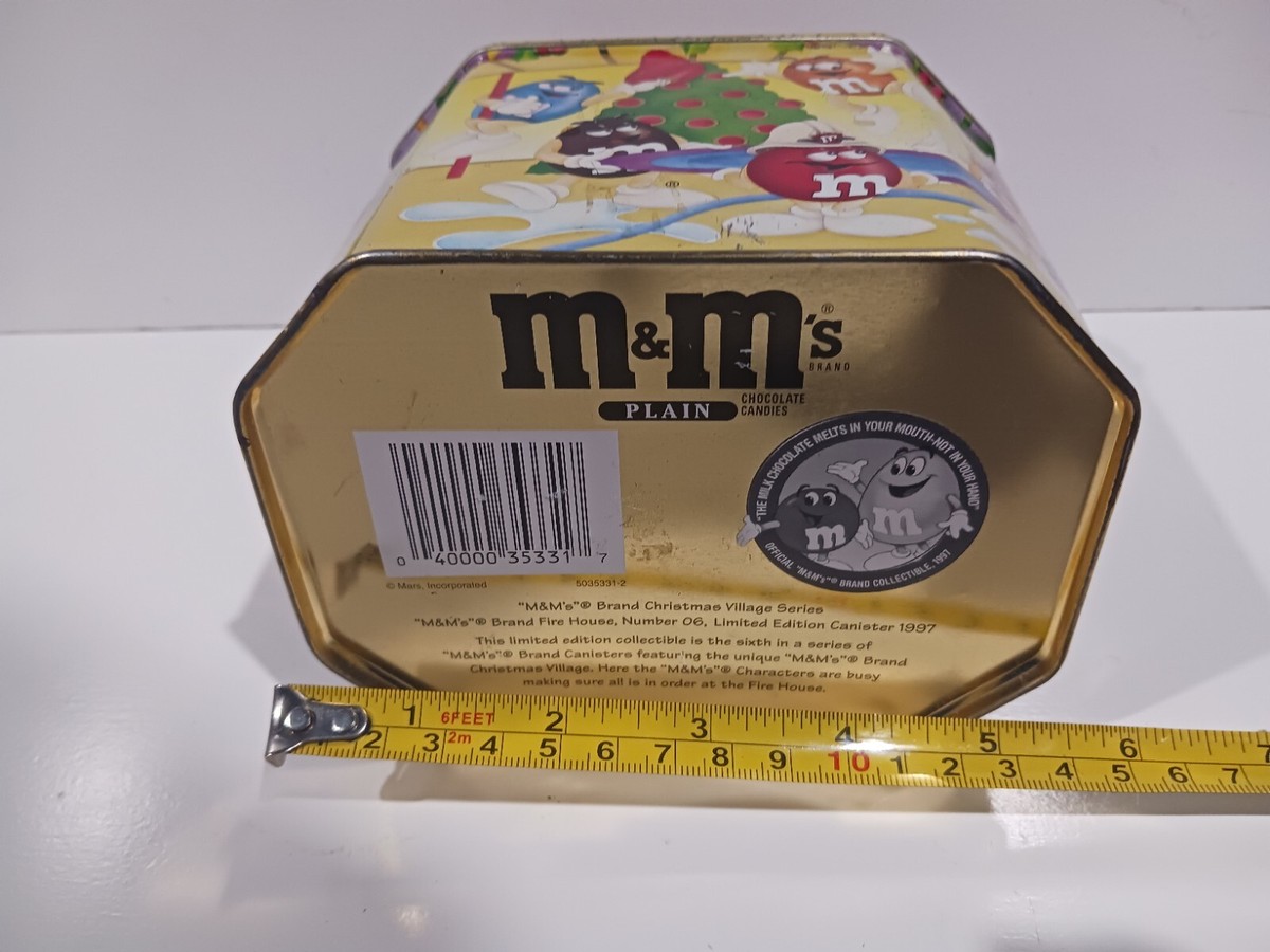 M&M's Brand Christmas Village Series Tin. Fire House #06. 1997