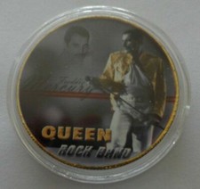 	 Freddie Mercury QUEEN POP & ROCK MUSIC PIÈCE SOUVENIR PLAQUÉ OR 24 CARATS #11