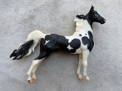 Retired Breyer Horse #1141 Black White Tobiano American Saddlebred Stallion