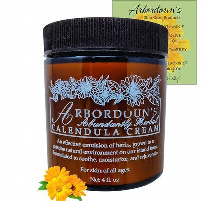 Calendula Cream 4oz   Soothing Salve with Comfrey, Aloe & Beeswax for Skin Care