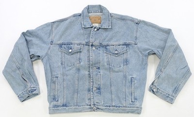 Rare VTG GAP DENIM True Test Workwear Trucker Jean Jacket 90s Light Wash Blue M