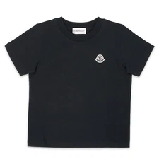 Moncler Kids Logo Patch Short Sleeve T-Shirt (Black) 8C00018 83907 999 75395049