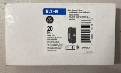 Eaton BRP120GF Circuit Breaker with Ground Fault Protection (GFCI)