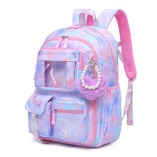 Girls Backpack School Bookbag for Kids Elementary Middle 17 inch Purple