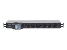 Intellinet 711432 1.5U Vertical Aluminum Black Gray 6 AC Type F Outlet s With