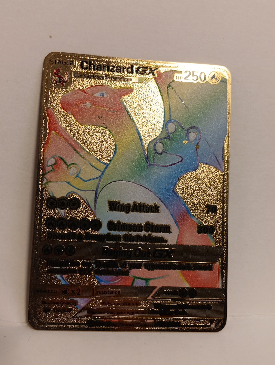 Charizard GX 150/147 Rare Rainbow Gold Metal Pokemon Card EX 2020 Fast Shipping 