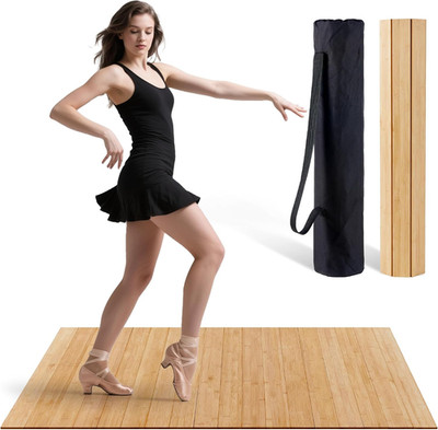 Tap Dance Floor for Any Surface - Bamboo Portable Dance Floor with Storage Bag,L