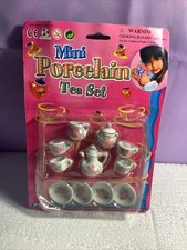 Vintage Mini Porcelain Tea Set Flowers Floral Sealed