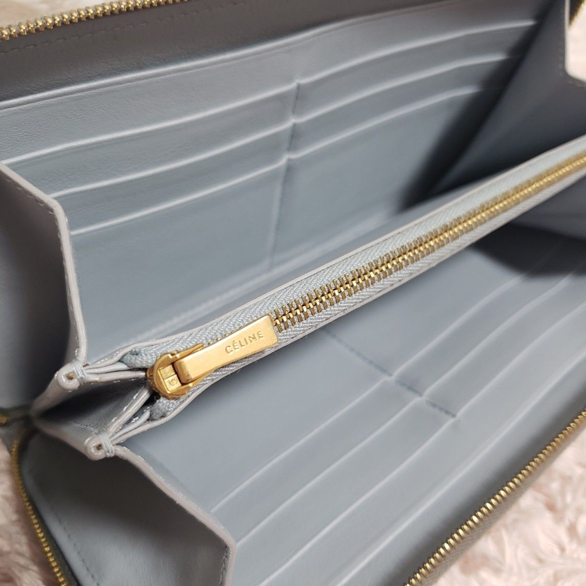 Celine Large Zip Multi-Function Gray Long Wallet … - image 8